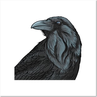 creepy raven Posters and Art
